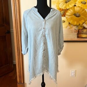 NWT Hester & Orchard size XL Tencel button down shirt